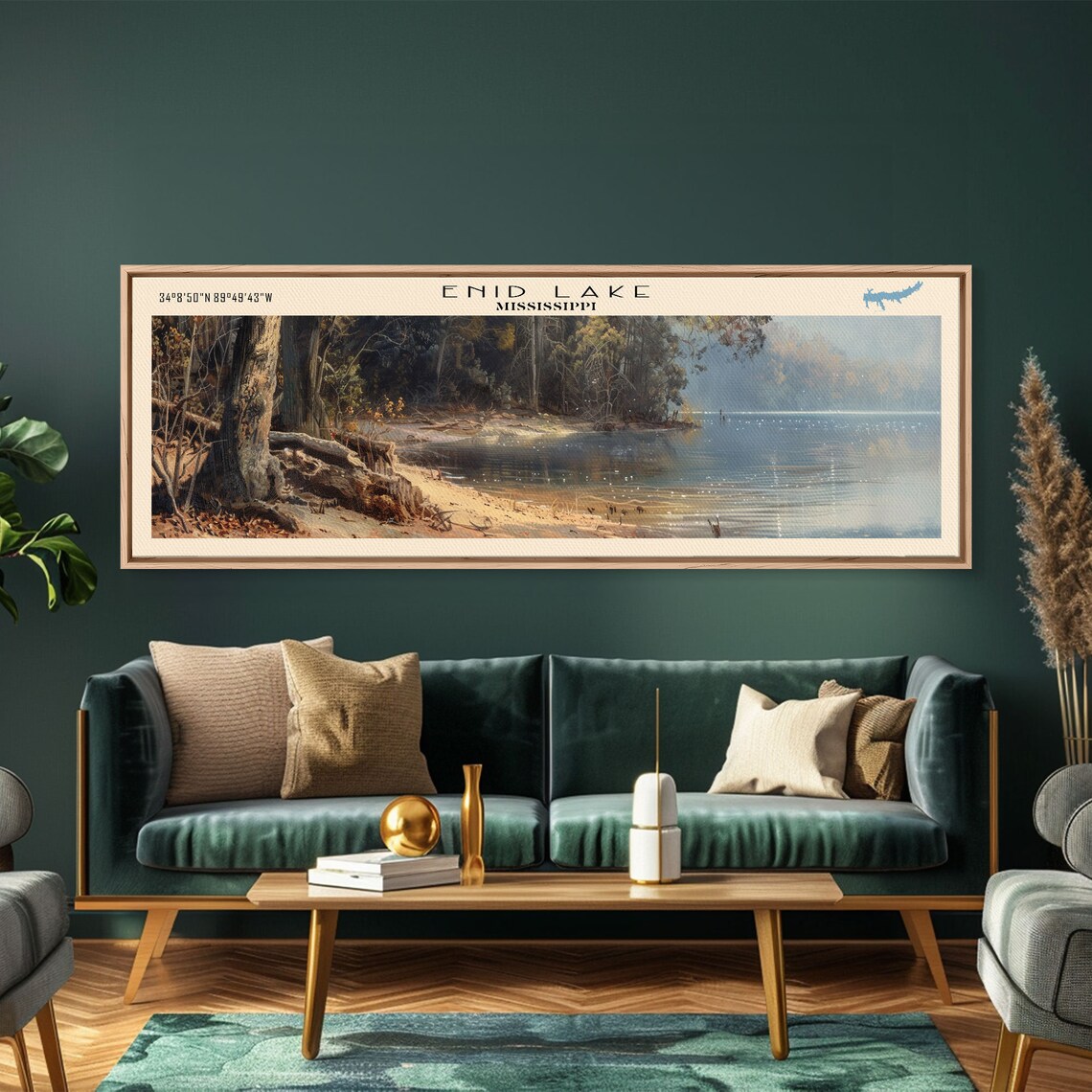 Enid Lake Mississippi Travel Poster, Lake House Decor - Image 5