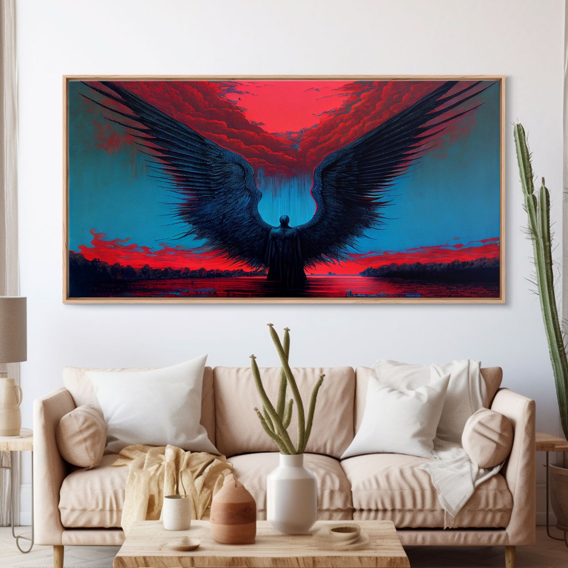 Angel Gabriel Angelic Art Gothic Angel Framed Print Cool Colorful Wall Decor - Image 3