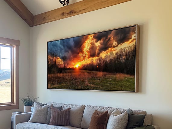Fields Of East Texas Framed Print Photography Style Landscape Art Horizontal Decor Modern Farmhouse Wall Art Living Room Decor