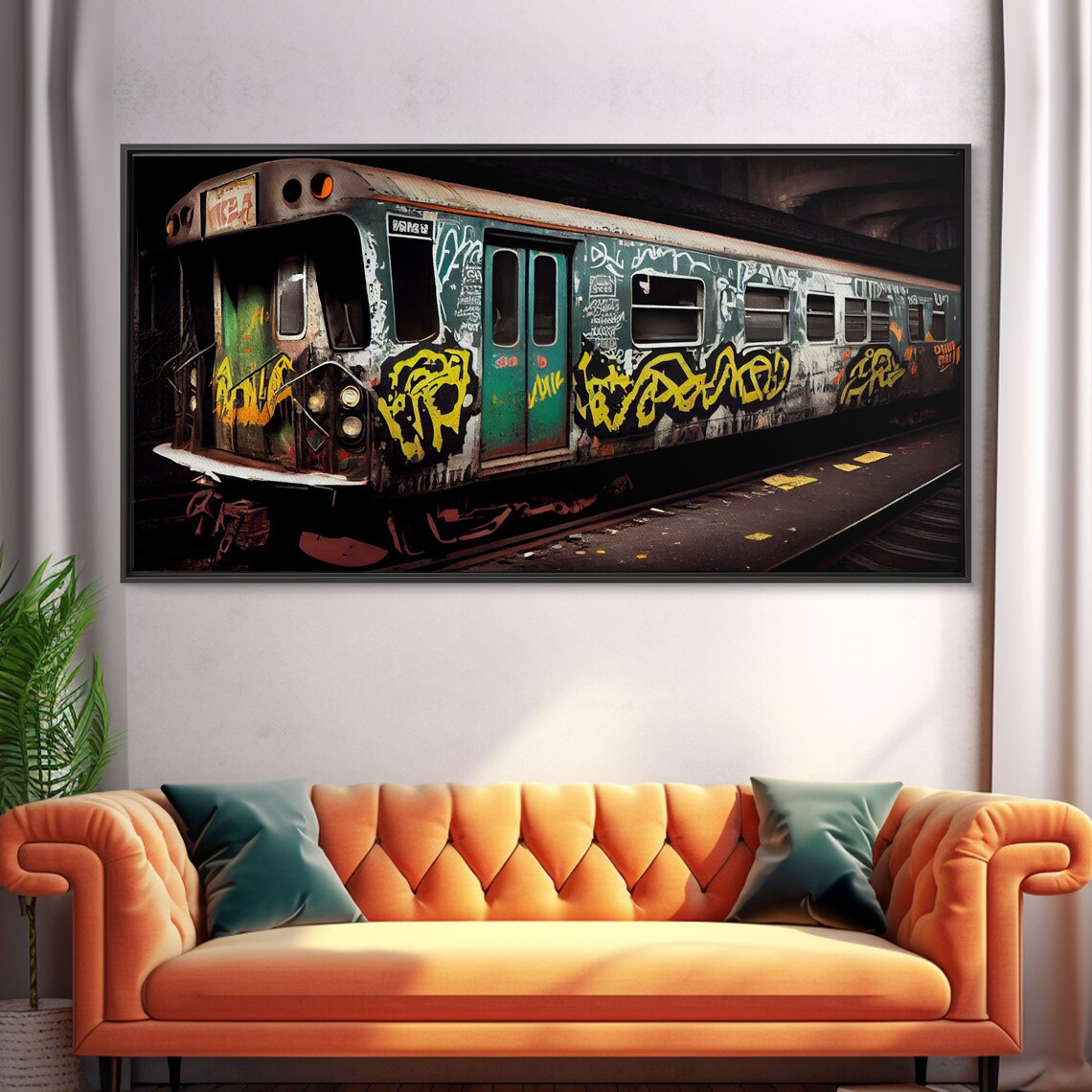 Graffiti Subway Car Underground Tunnel Urban Street Art Photo Poster - Image 5