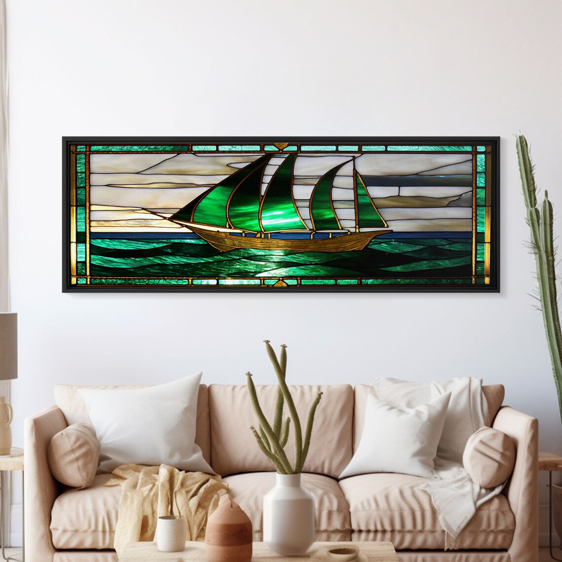 Art Deco Sailboat Stained Glass, Roaring 20s Poster - Image 6