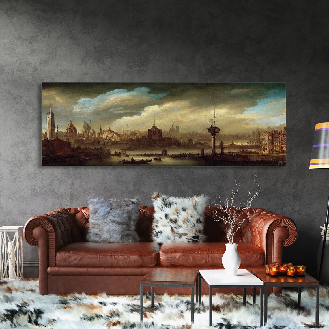 Steampunk Victorian Cityscape, Poster Print - Image 3