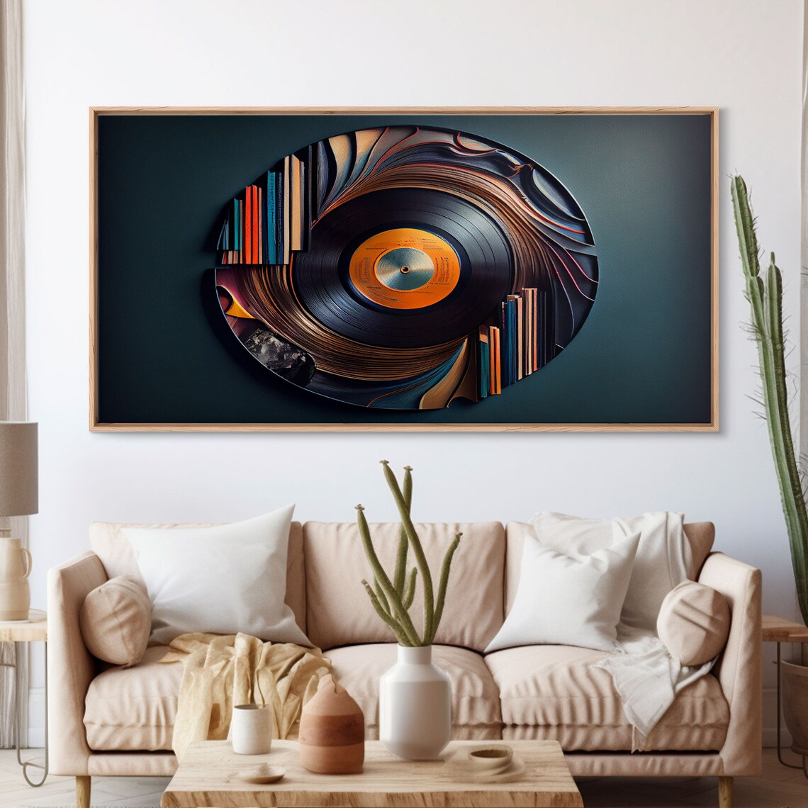 Vinyl Record Music Wall Art, Vintage Abstract Print - Image 3