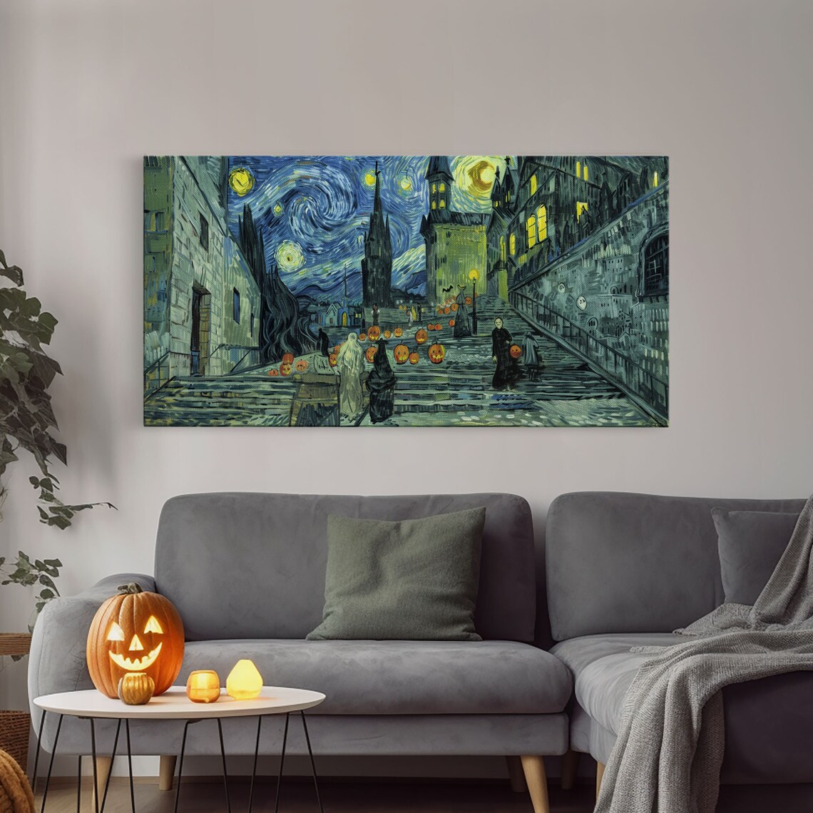 Spooky Gothic Haunted Staircase Art Print - Image 4