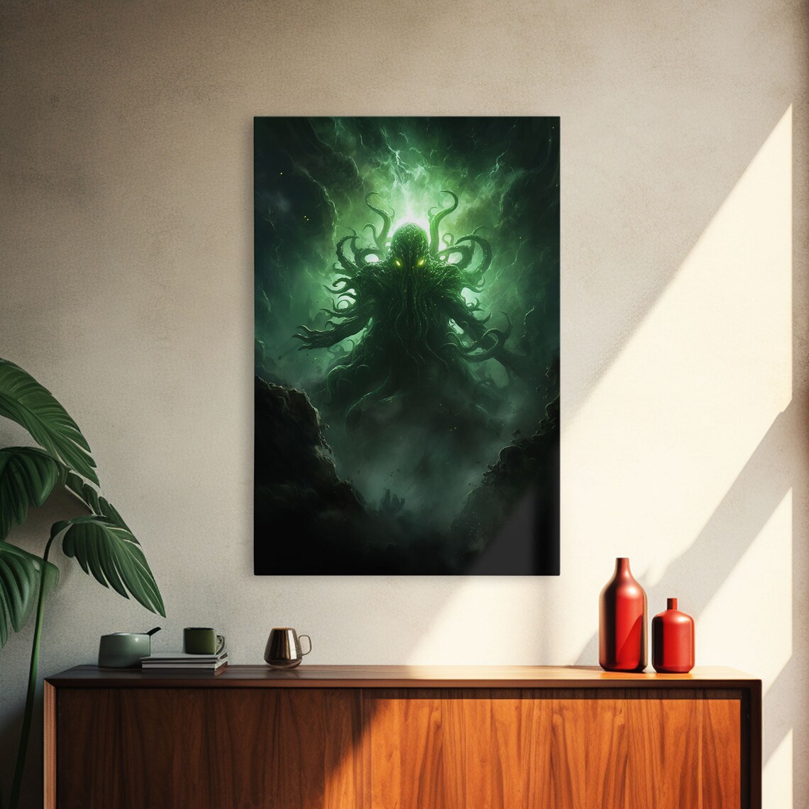 The Call Of Cthulhu Green Tentacled Monster Dark Fantasy Poster - Image 4