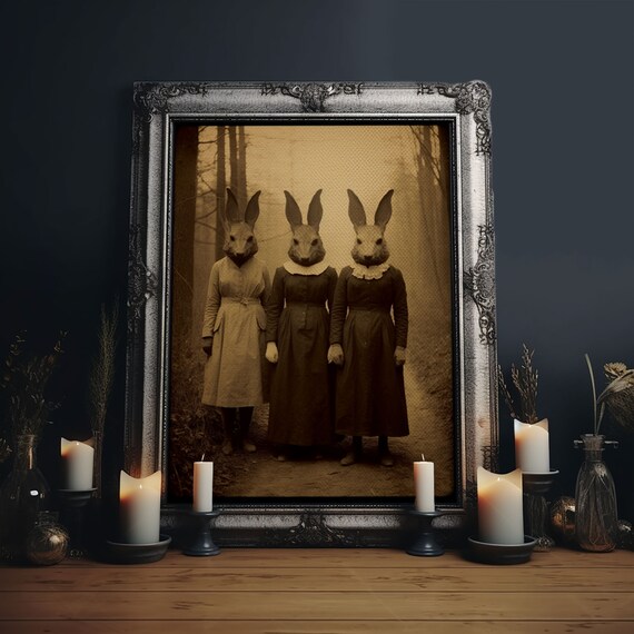 Cult Of The Bunny Vintage Photography Art Print