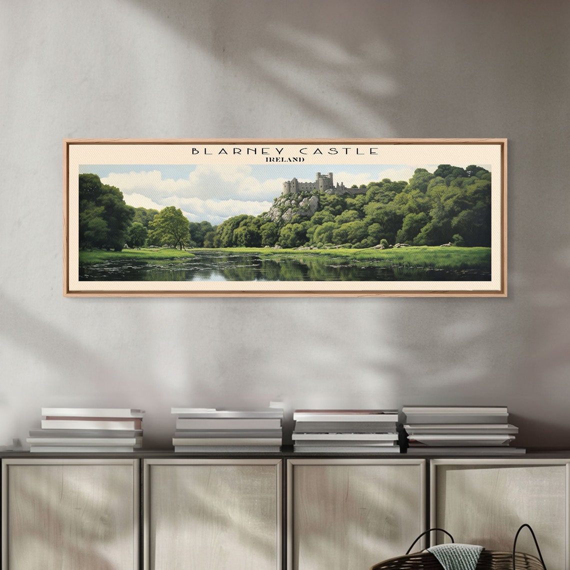 Blarney Castle Ireland Hilltop Castle Green Forest Lake Travel Poster - Image 2
