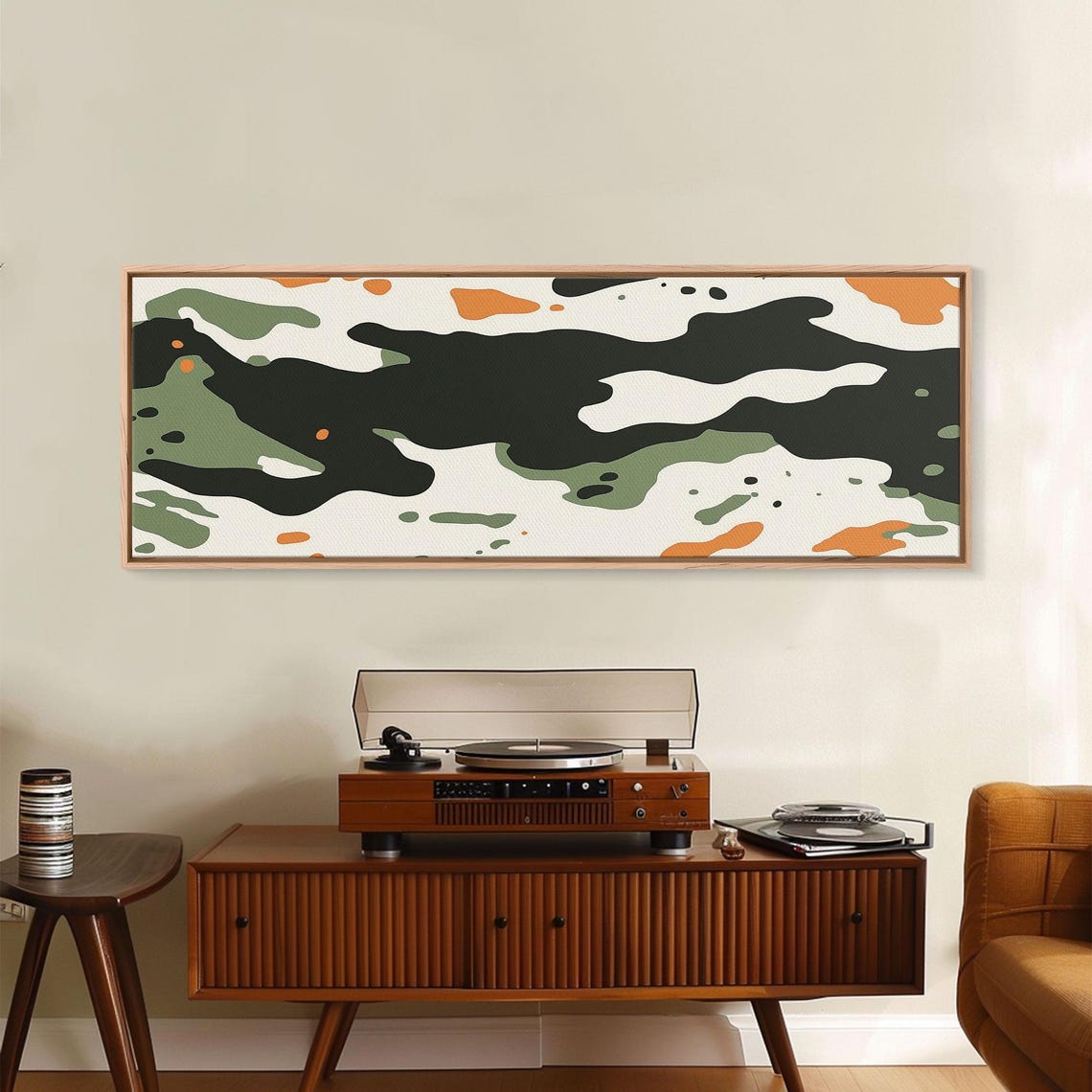 Modern Camo Pattern Abstract Sage Green Bold Graphic Art Poster