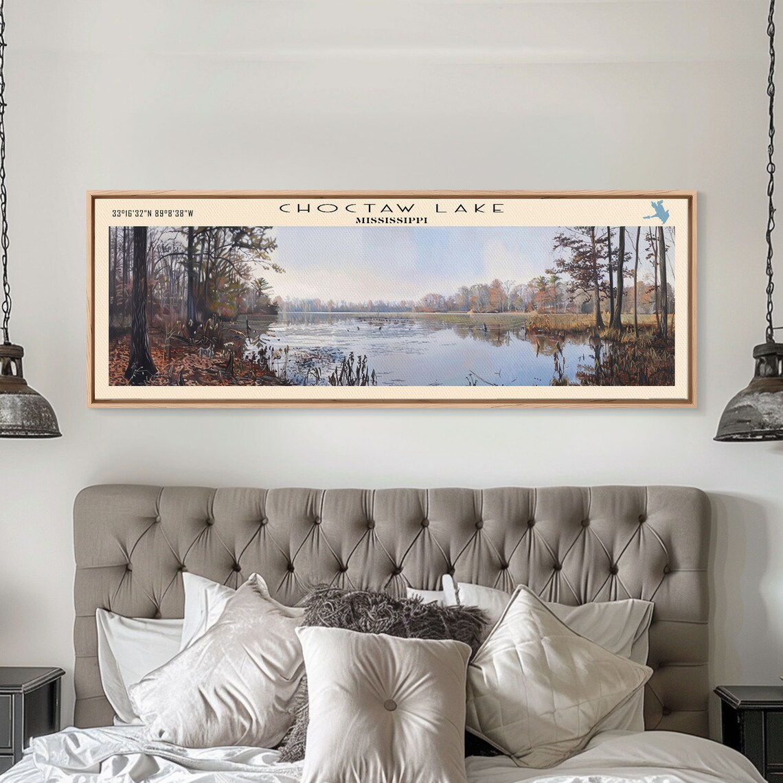 Choctaw Lake Mississippi Travel Poster, Rustic Lake - Image 3