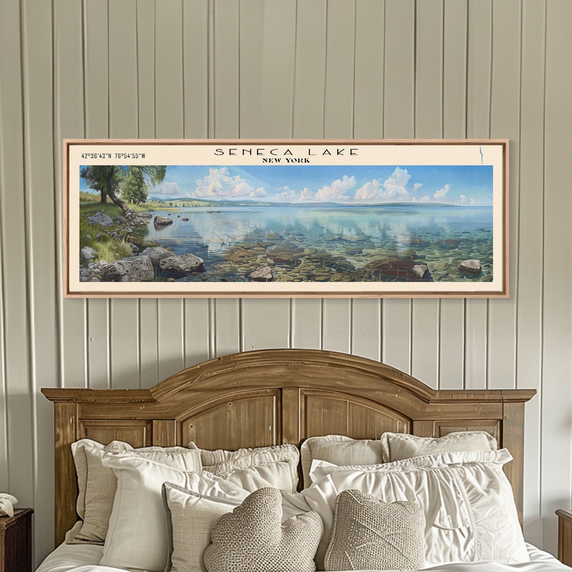 Seneca Lake New York Crystal Clear Rocky Shore Summer Travel Poster - Image 6