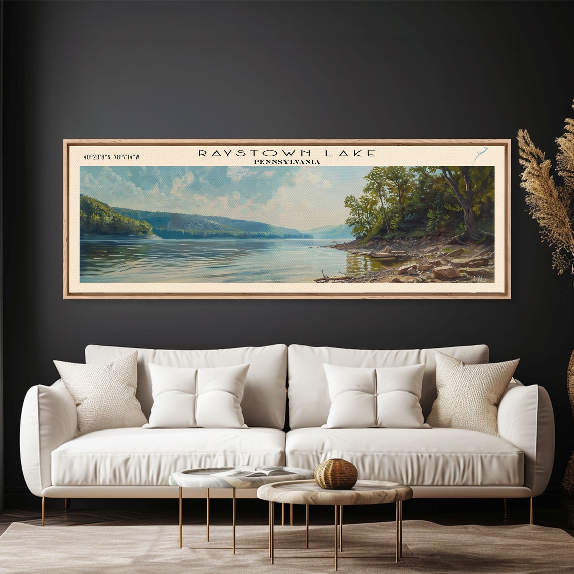 Raystown Lake Pennsylvania Wooded Shoreline Calm Water Travel Poster - Image 4