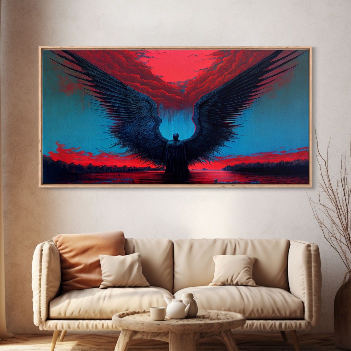Angel Gabriel Angelic Art Gothic Angel Framed Print Cool Colorful Wall Decor - Image 4