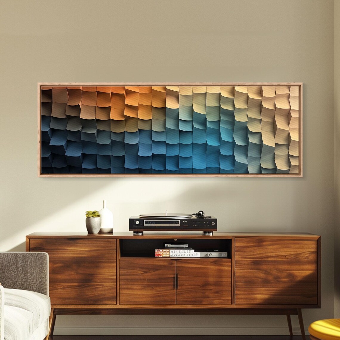 Abstract Art Coastal Cubism, Geometric Decor - Image 4
