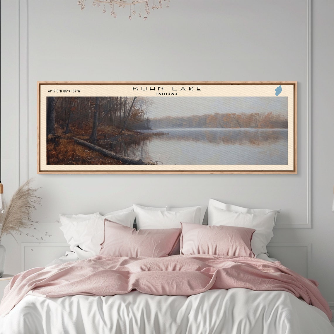 Kuhn Lake Indiana Autumn Woods Still Water Fallen Log Poster - Image 5