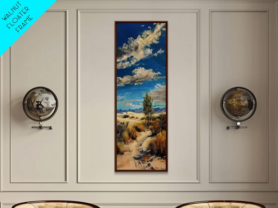 Lone Pine Tree In Western Desert Valley With Mountains Big Sky Poster - Image 2