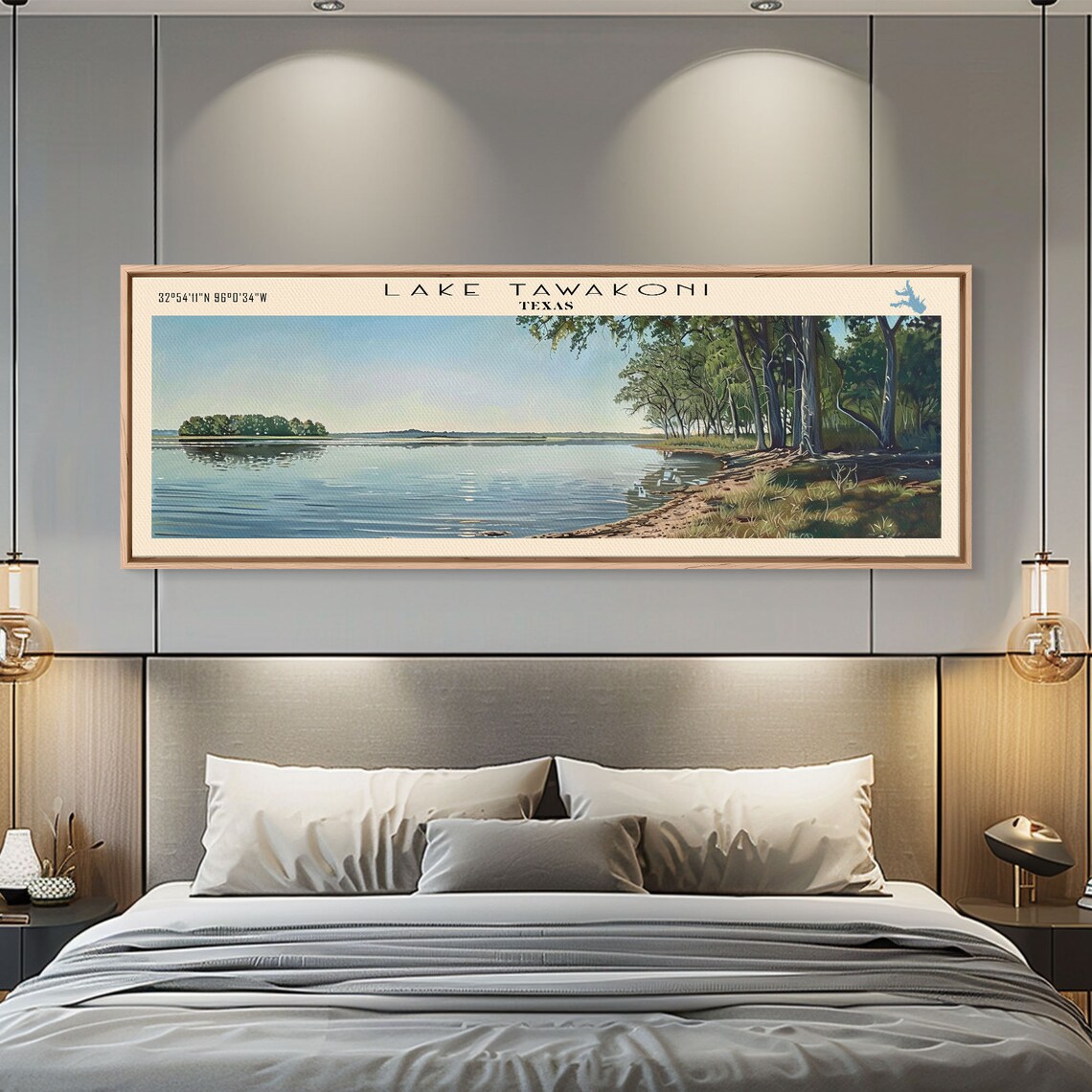 Lake Tawakoni Texas Travel Poster, Landscape Print - Image 3