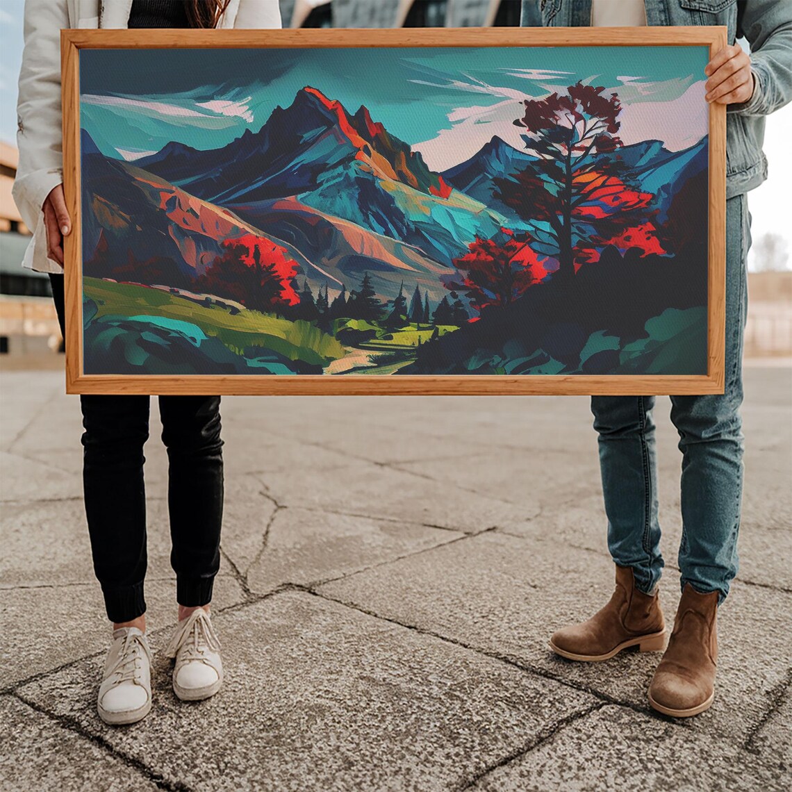Watercolor Panoramic Landscape, Nature Art Print - Image 5