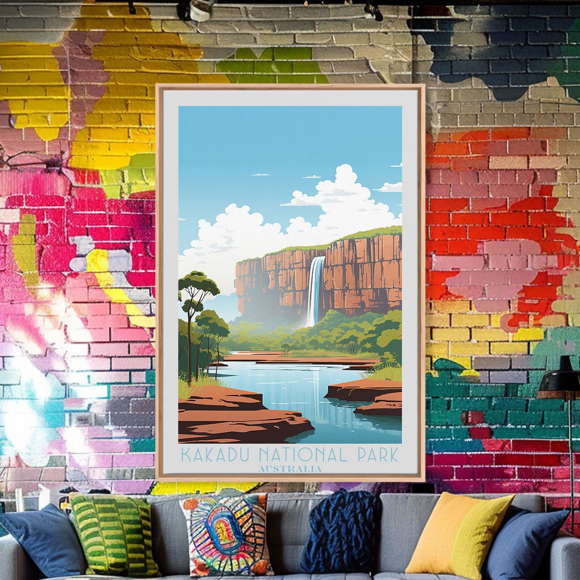 Kakadu National Park Australia Waterfall Sandstone Escarpment Poster - Image 2