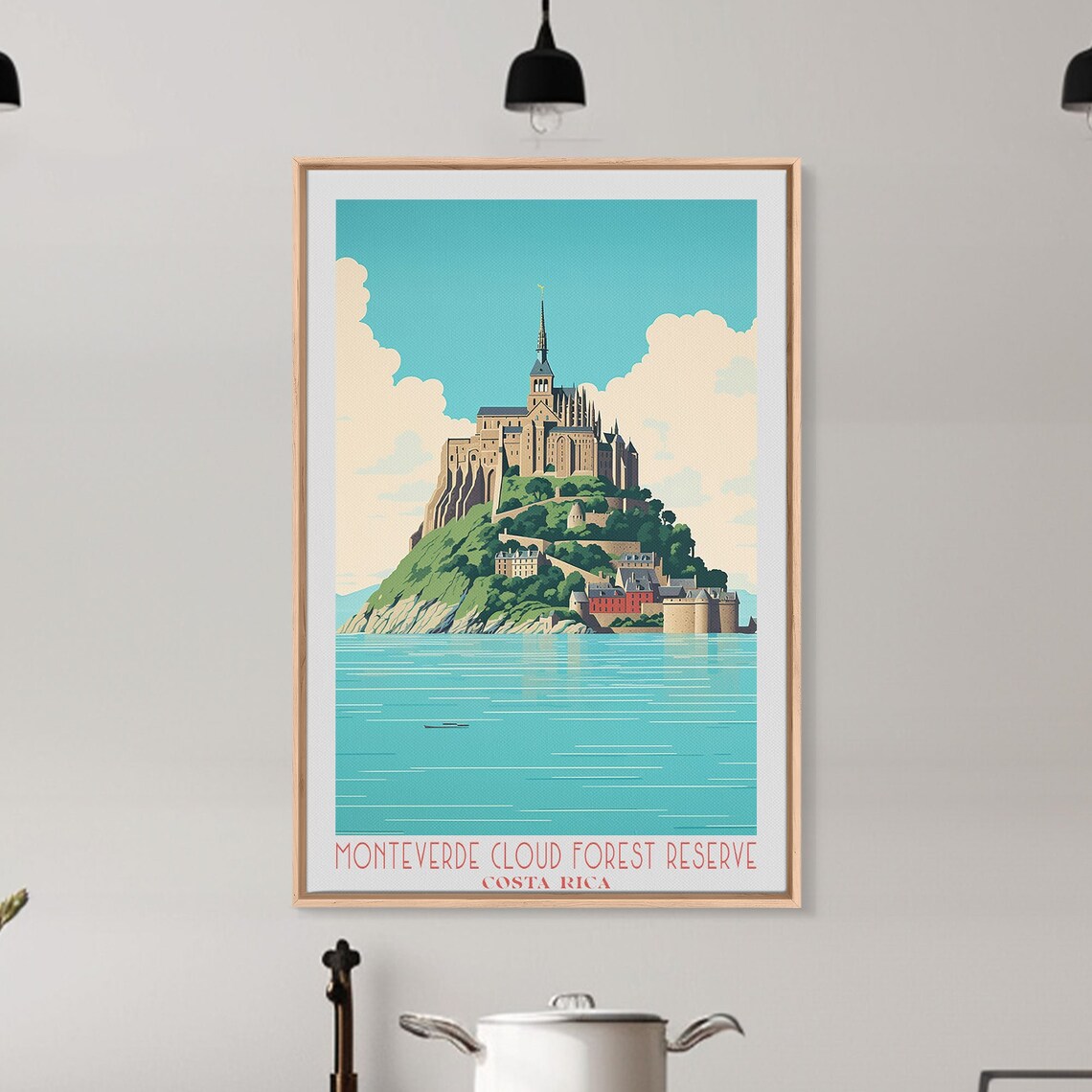 Mont Saint Michel France Abbey Tidal Island Sea View Travel Poster - Image 2