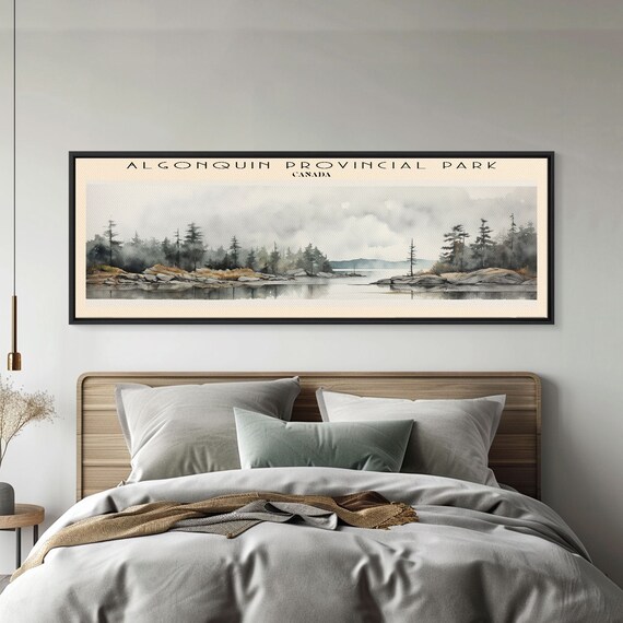 Algonquin Provincial Park Travel Print Wall Art Panoramic Travel Poster Retro Style Home Decor Wall Hanging Travel Gift Idea