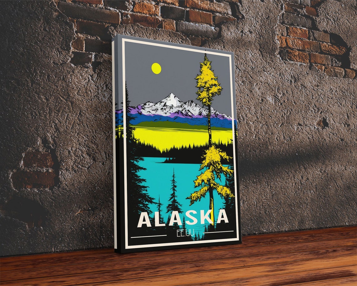 Alaska Print Alaska Art Alaska Wall Art Travel Wall Print Travel Poster Travel Artwork Travel Wall Art Wall Poster Wall Print - Image 2