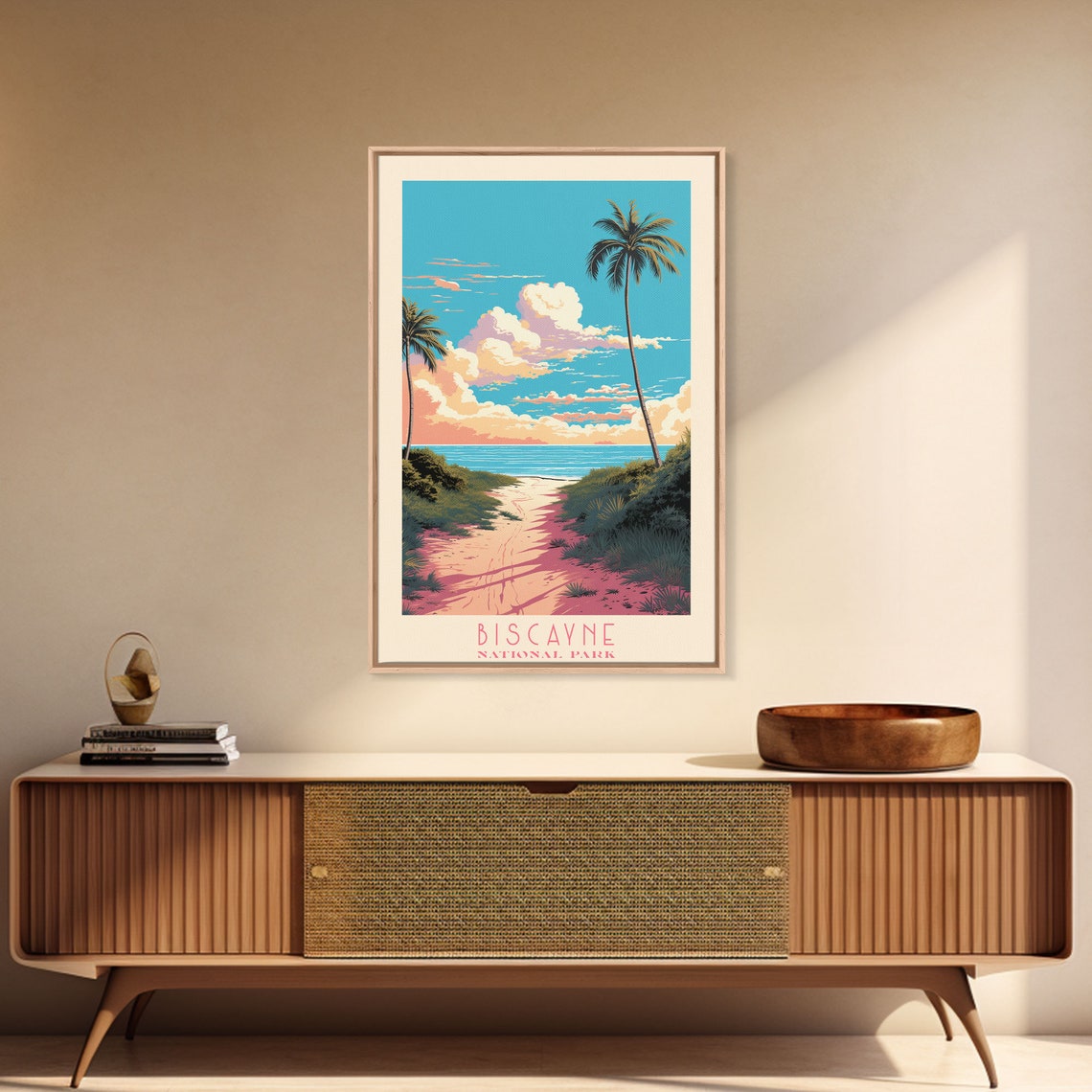 Biscayne National Park Palm Beach Path Ocean Florida Travel Poster - Image 3