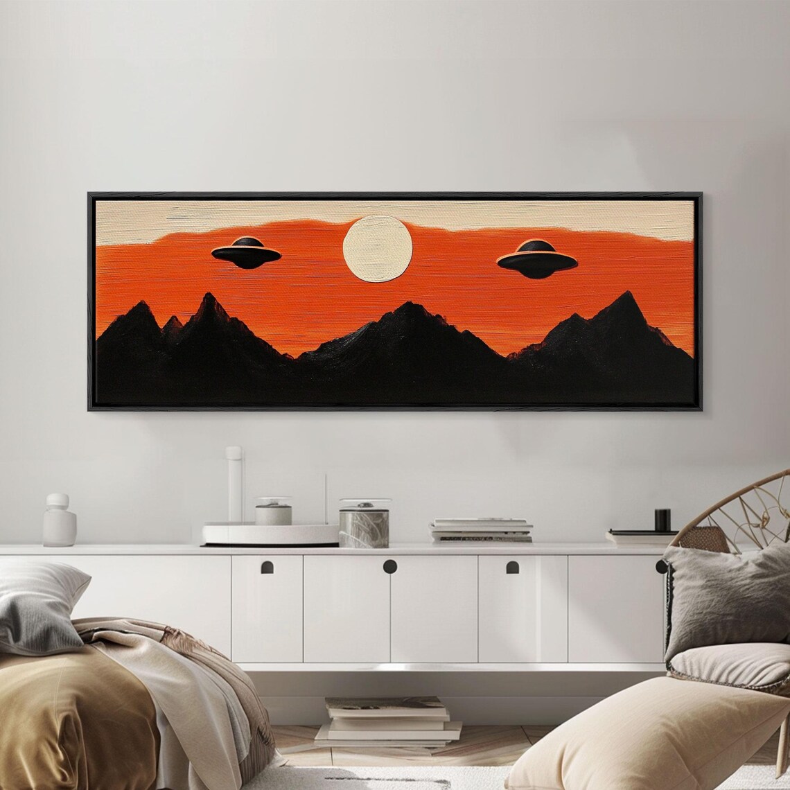 Flying Saucers or UFOs Nursery Wall Art Print - Image 3