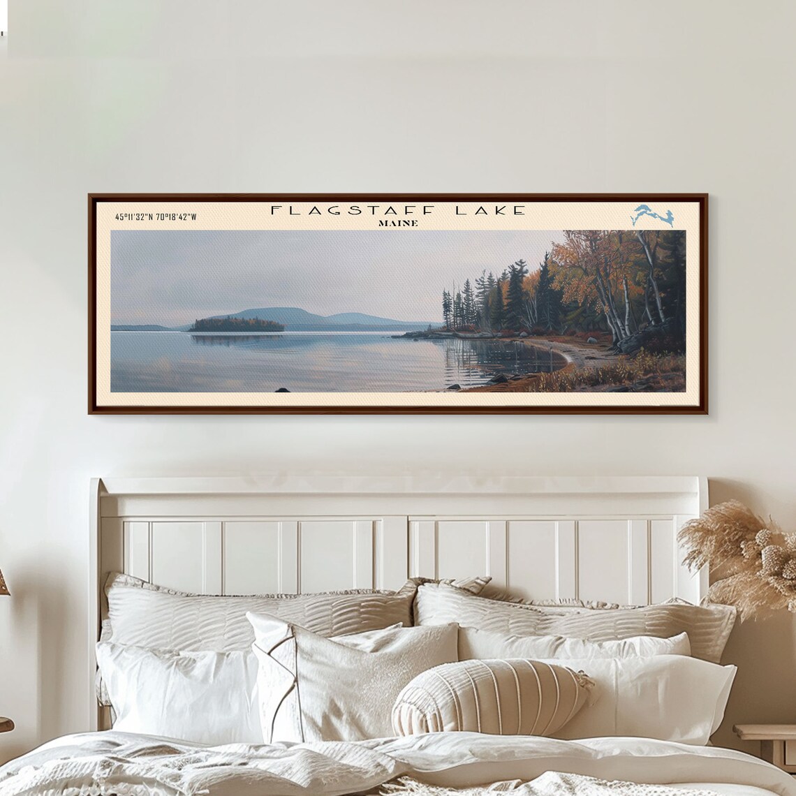 Flagstaff Lake Maine Travel Poster, Lake House Decor - Image 4