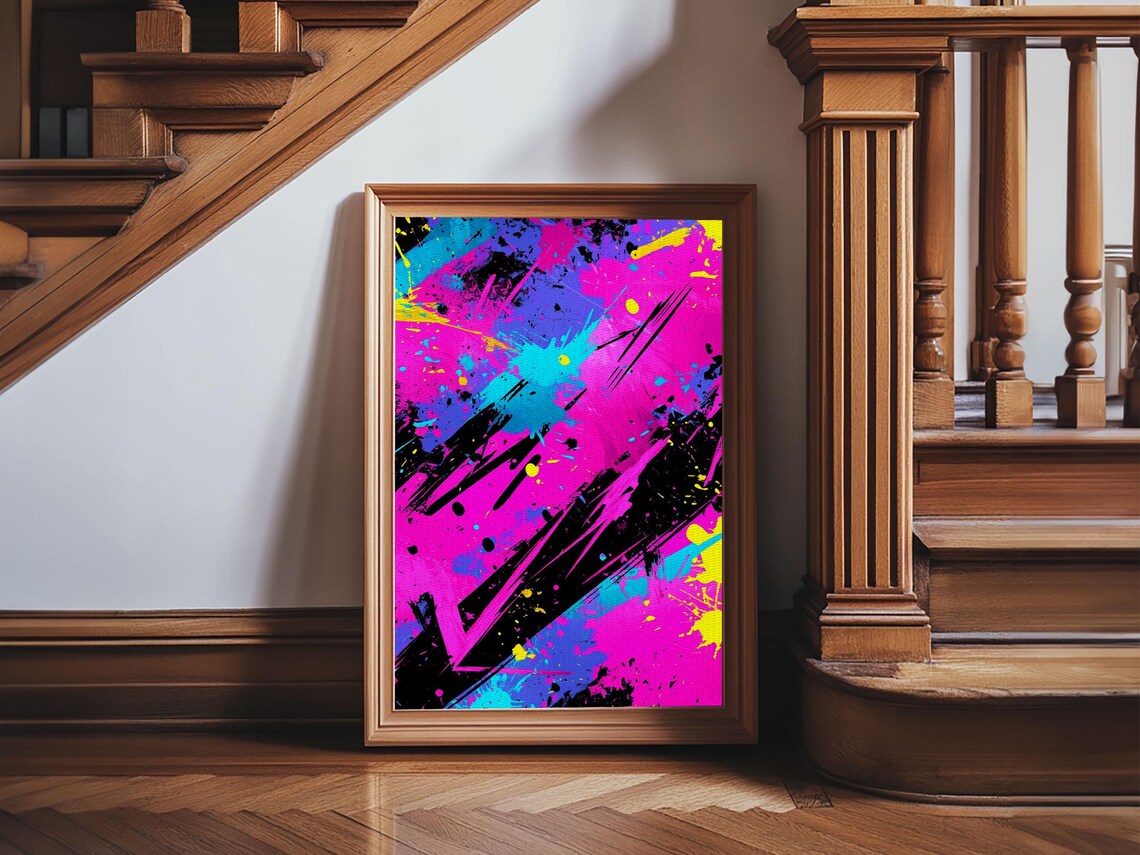 Graffiti Wall Art, Grunge Style Abstract Art - Image 6