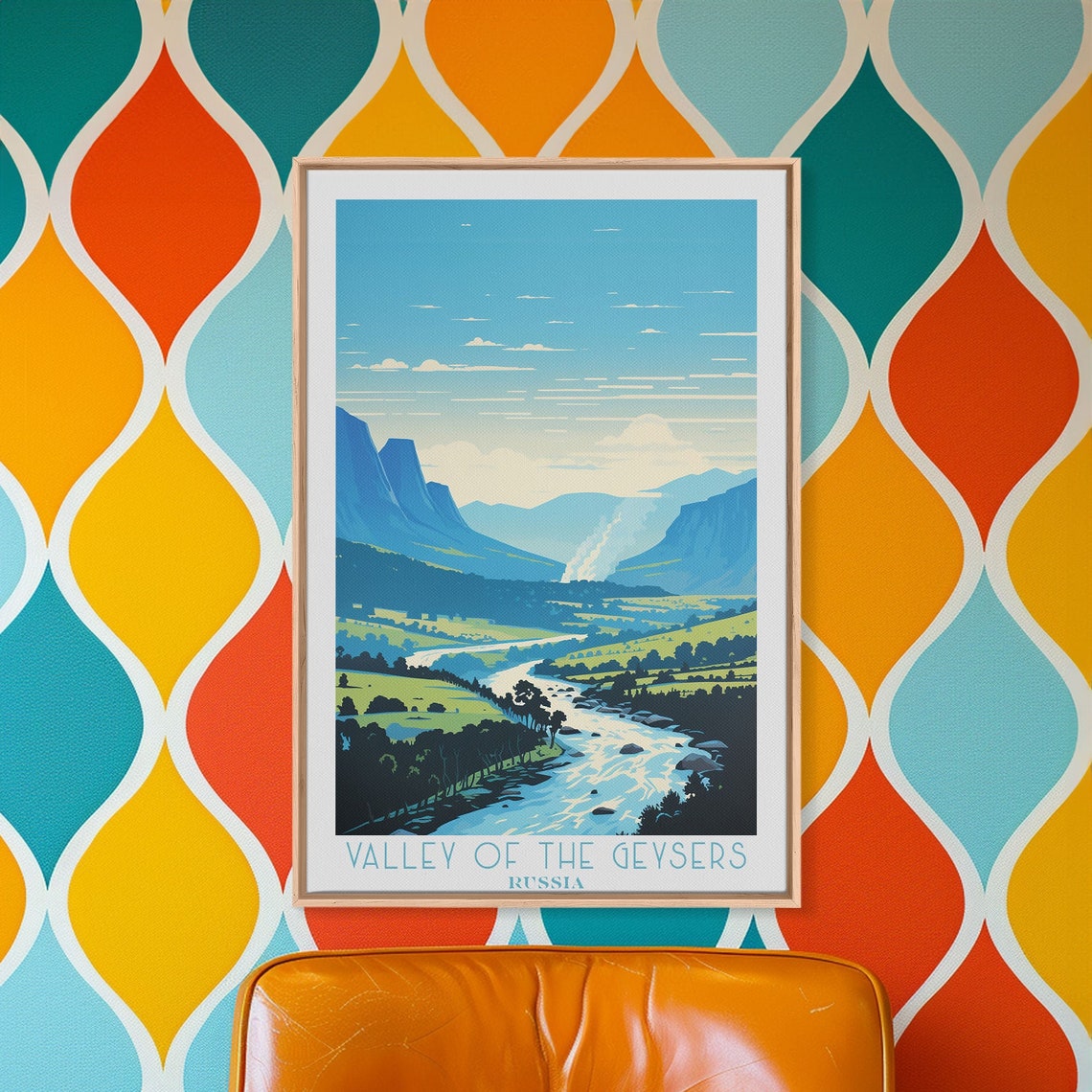 Valley Of The Geysers Russia Steaming River Valley View Travel Poster - Image 5