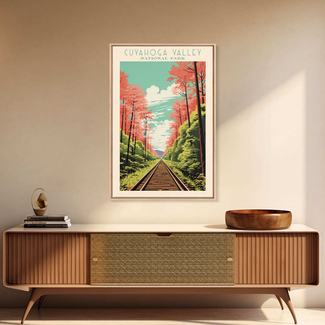 Cuyahoga Valley National Park Travel Poster Print Print Wall Art Ohio Travel Art Midcentury Modern Travel Decor - Image 3