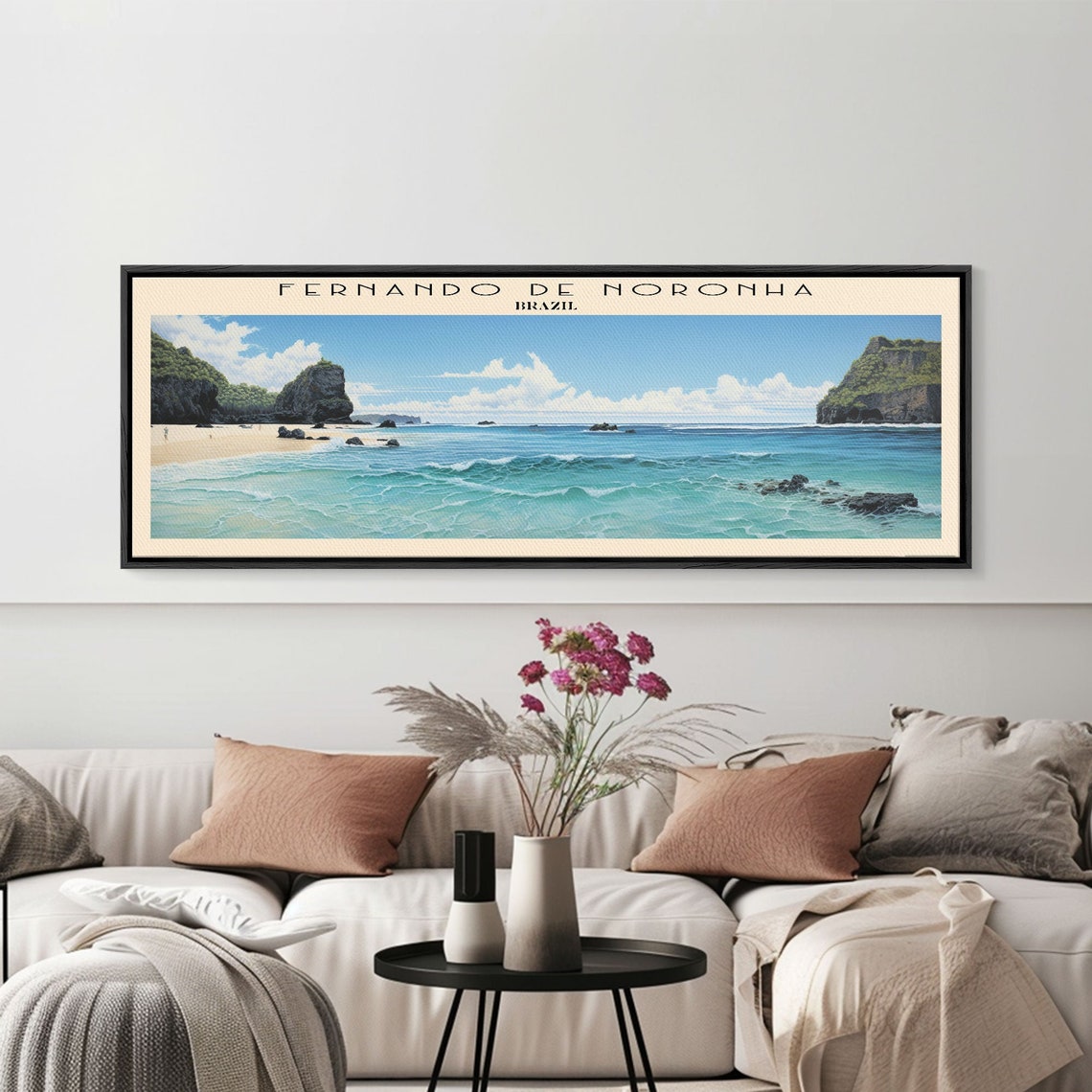 Fernando de Noronha Brazil Turquoise Beach Cliffs Island Travel Poster - Image 4