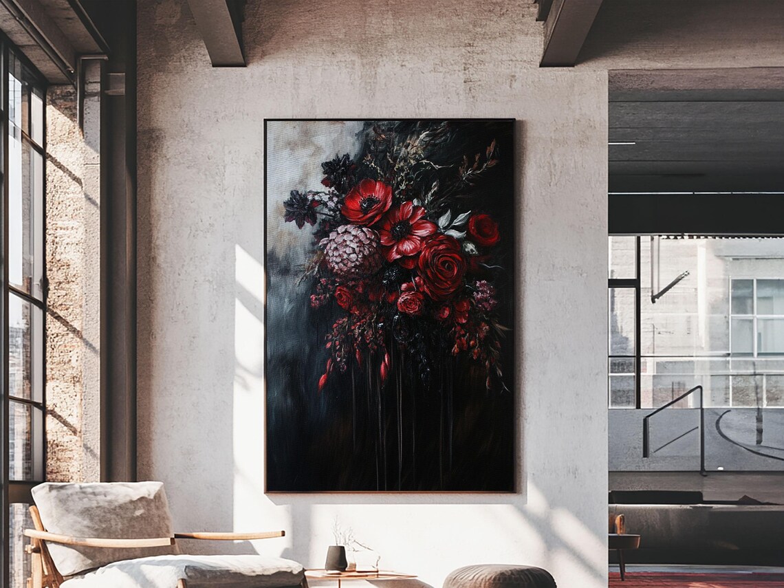 Blood Roses, Dark Academia Halloween Art Print - Image 6