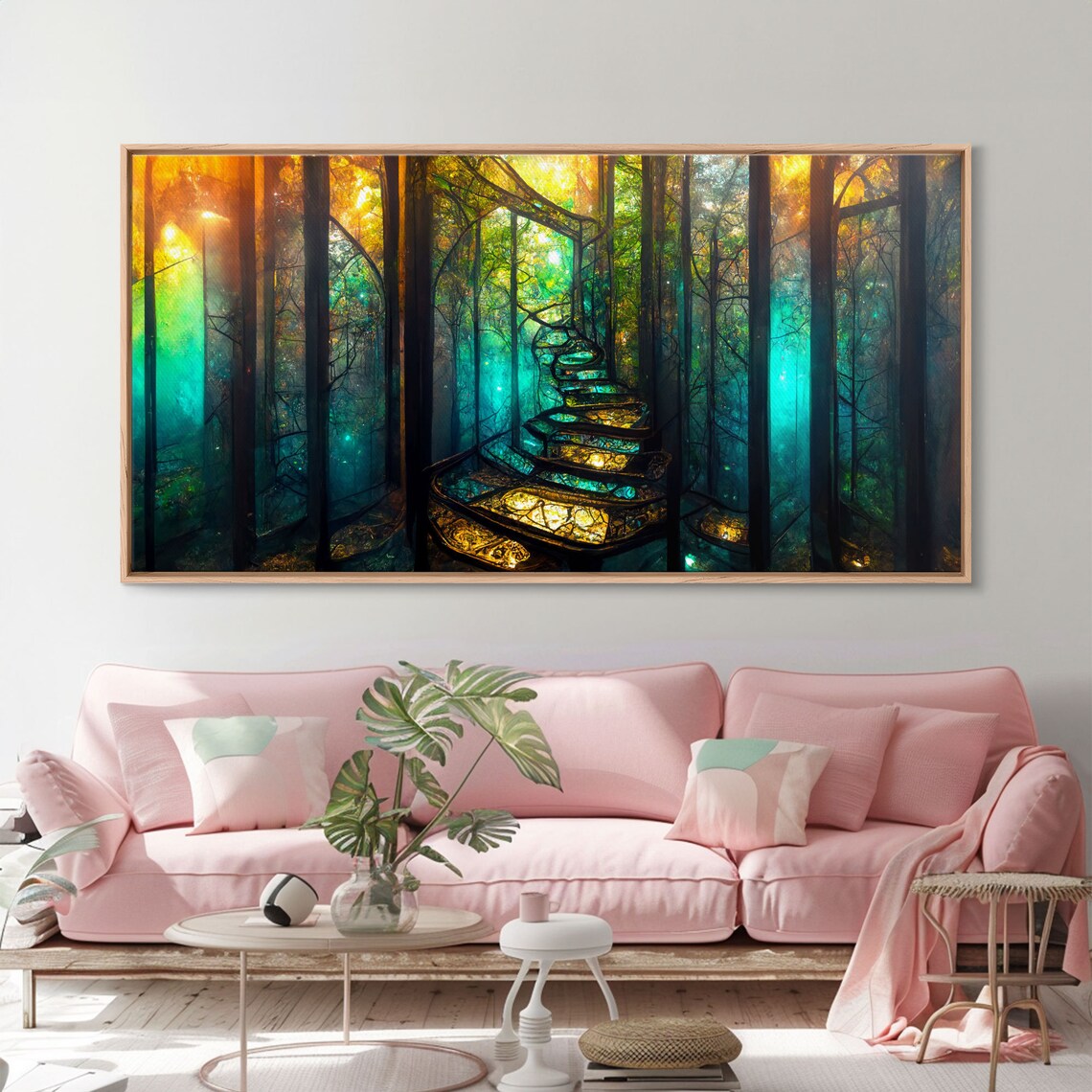 Magical Forest Fantasy Landscape Wall Art Print - Image 5