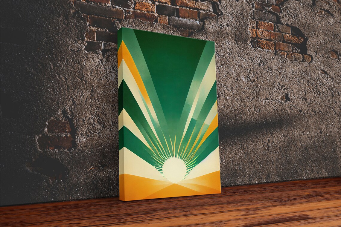 Emerald Green Sun Burst, Art Deco Wall Art Print - Image 5