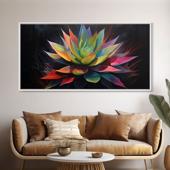 Rainbow Agave Southwest Art Print, Southwestern Decor