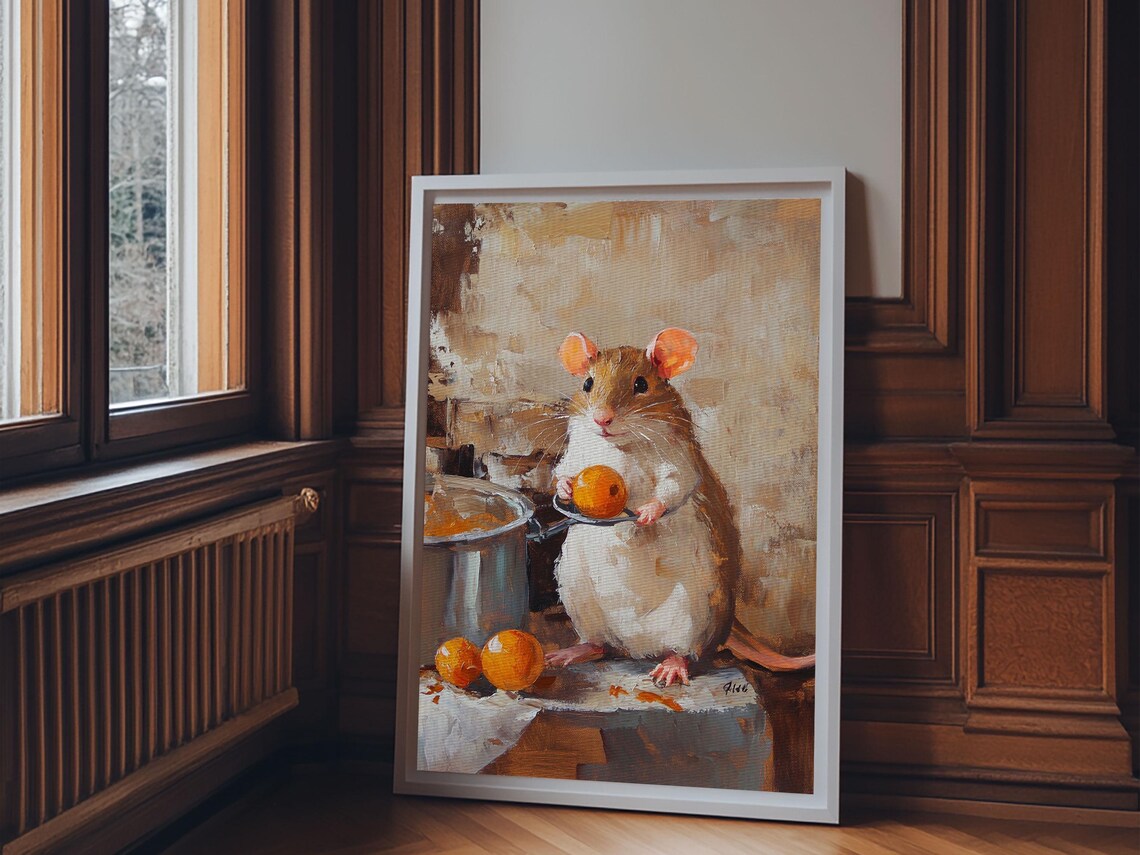 Rats With Jobs: Rat Chef Cooking Stew Art Print