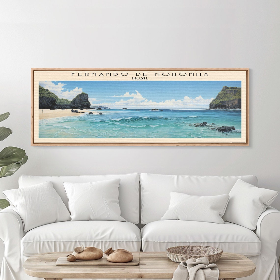 Fernando de Noronha Brazil Turquoise Beach Cliffs Island Travel Poster - Image 2