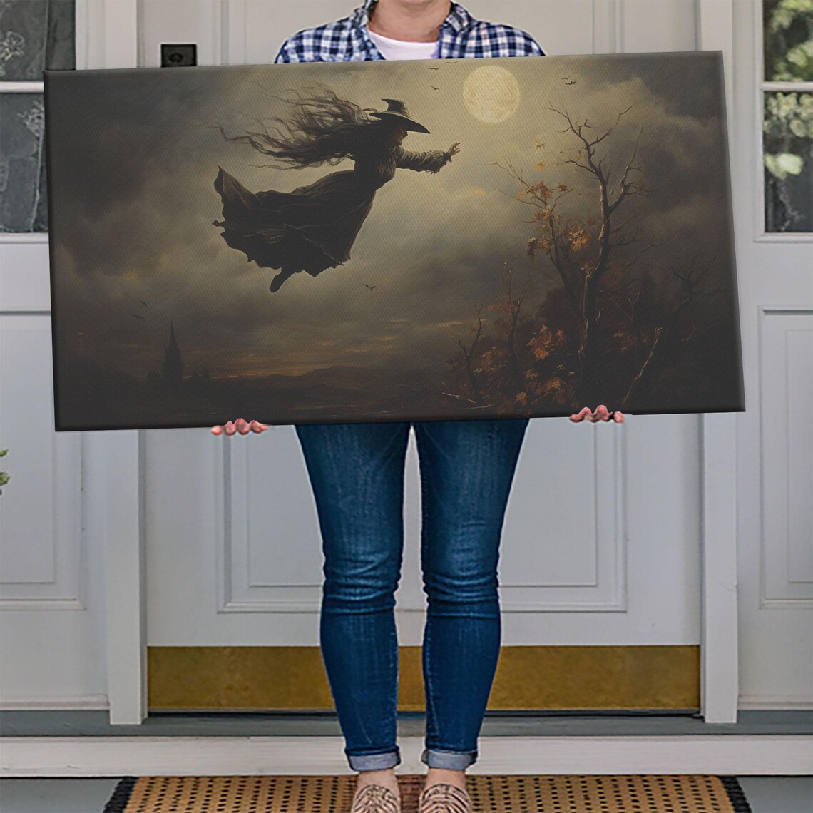 The Flying Witch, Halloween Horror Print