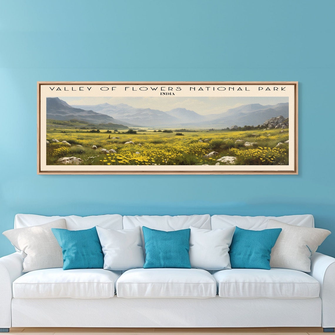 Valley of Flowers India Himalayan Wildflower Meadow Panoramic Poster - Image 5