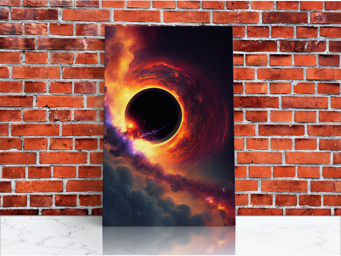 View Of A Black Hole, Space Sci-Fi Art Print - Image 3