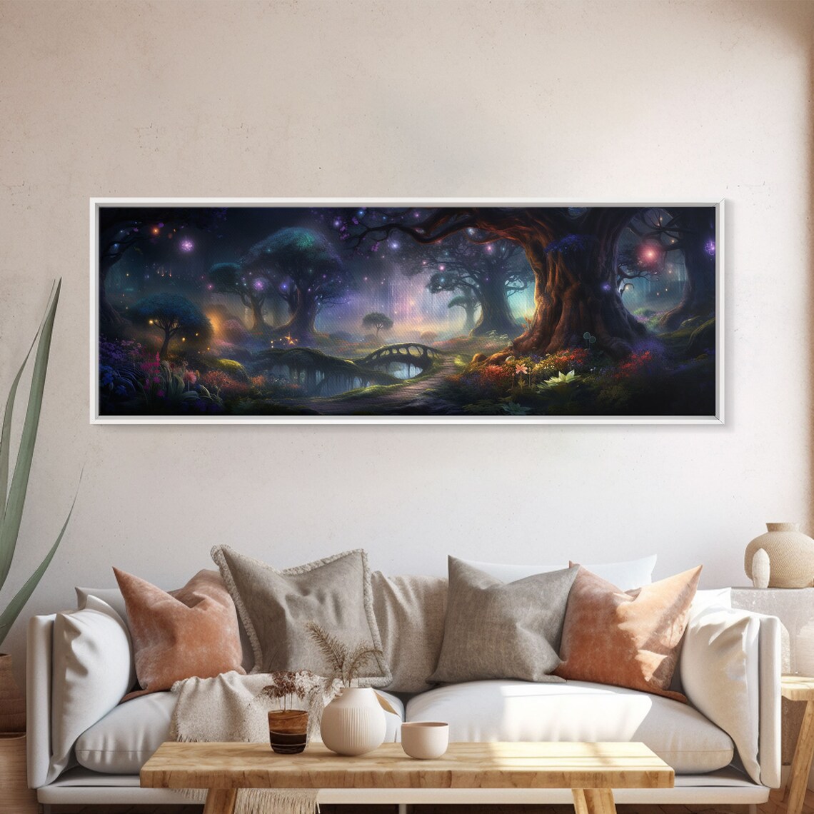 Spiritual Fantasy Forest Art Print, Lanterns and Rivers - Image 5