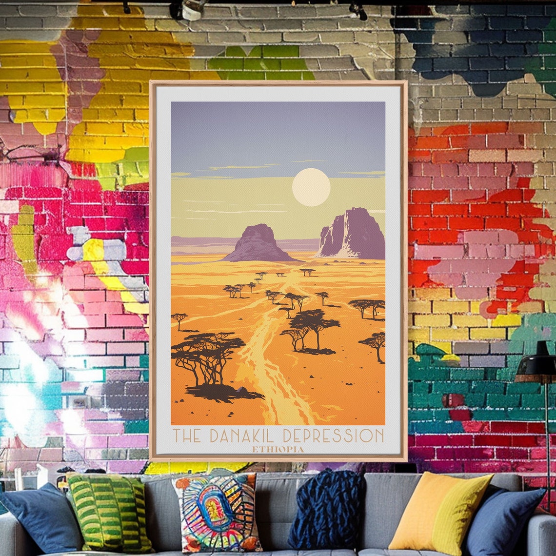 Danakil Depression Ethiopia Golden Savanna Acacia Peaks Travel Poster - Image 5