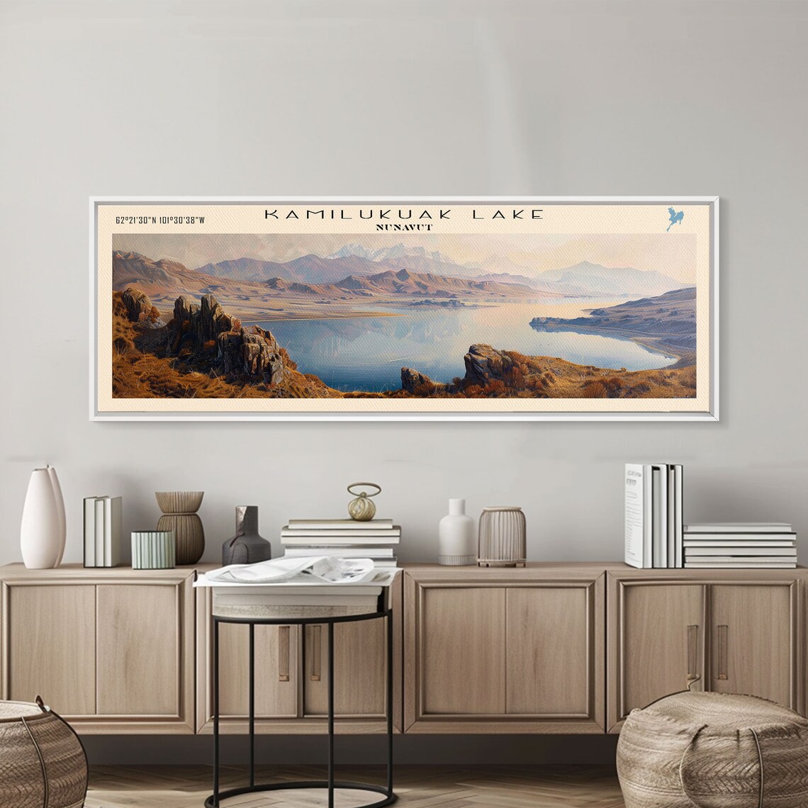 Kamilukuak Lake Nunavut Arctic Tundra Golden Hills Sunset Poster - Image 2