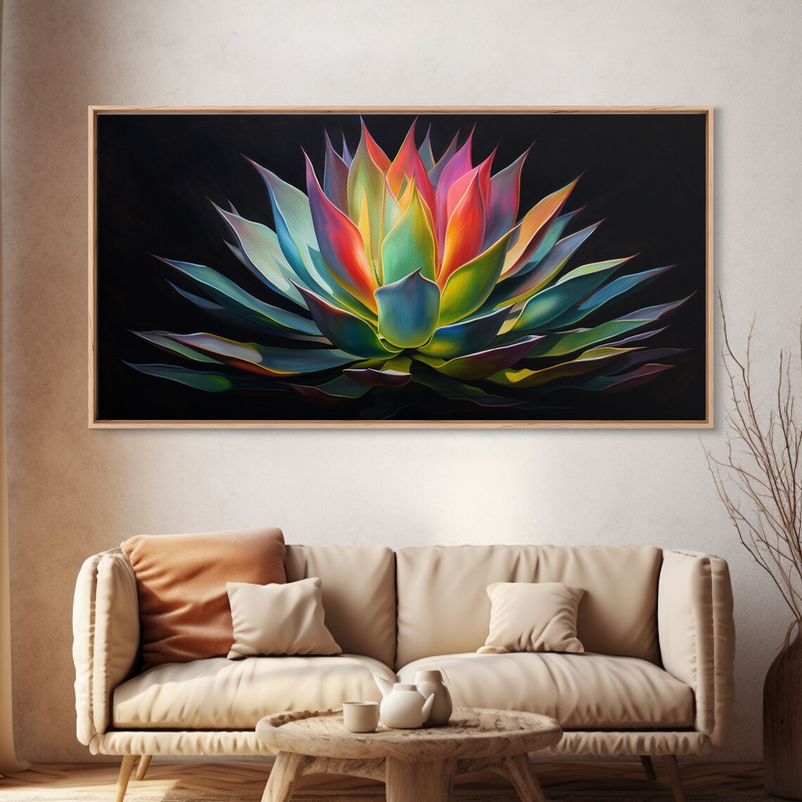 Rainbow Agave Art Print, Modern Southwest Decor - Image 4