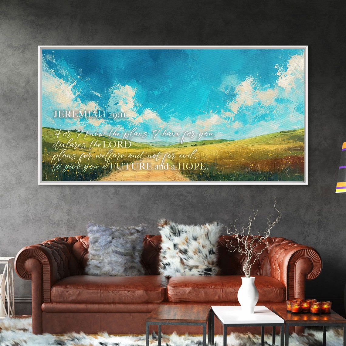Jeremiah 2911 Bible Verse Decor Bible Verse Wall Art Framed Sign Wood Frame Wall Decor Inspirational Wall Art Scripture Art - Image 6