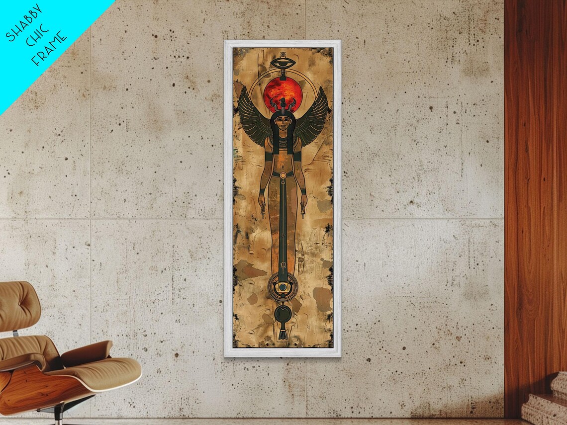 Goddess Isis Egyptian Art, Mid-Century Modern Art Print