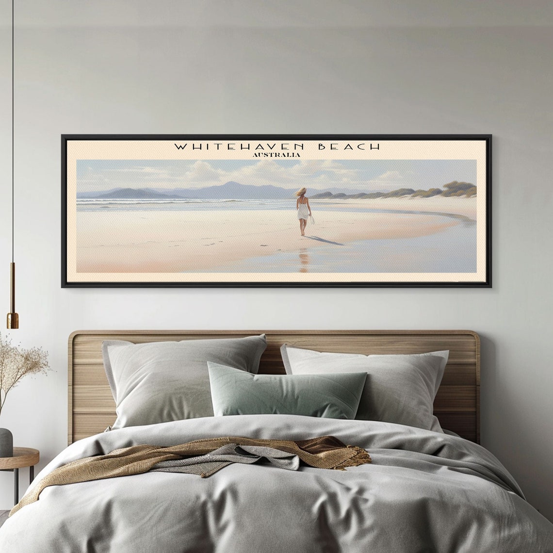 Whitehaven Beach Australia White Sand Stroll Tropical Travel Poster - Image 4