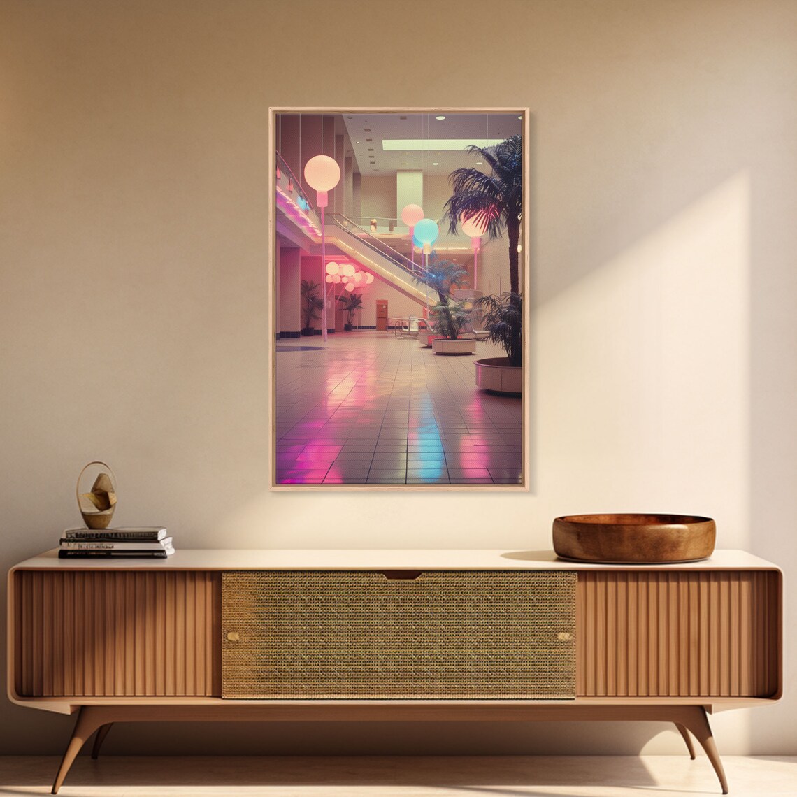 1980s Mall Photo, Vaporwave Aesthetic Art Print - Image 3