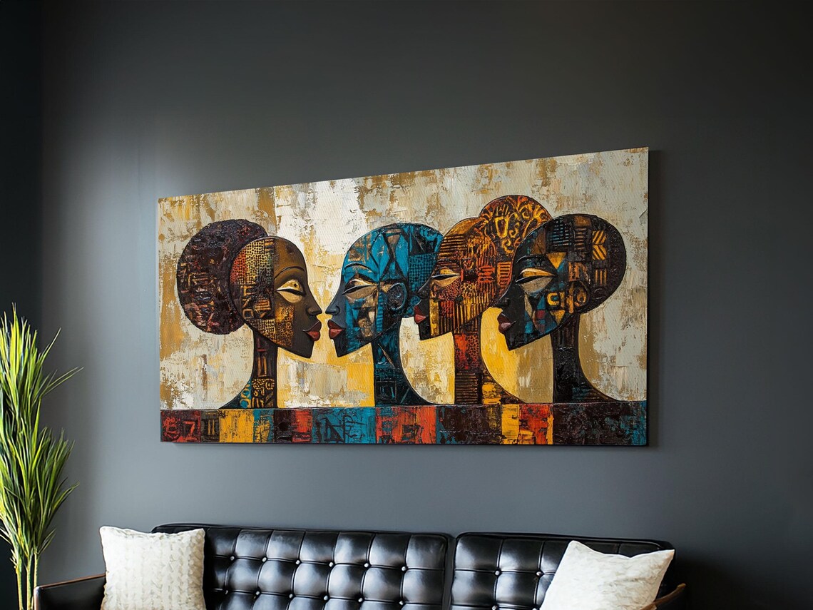 Afrocentric Geometric Art Print, African Wall Decor - Image 4